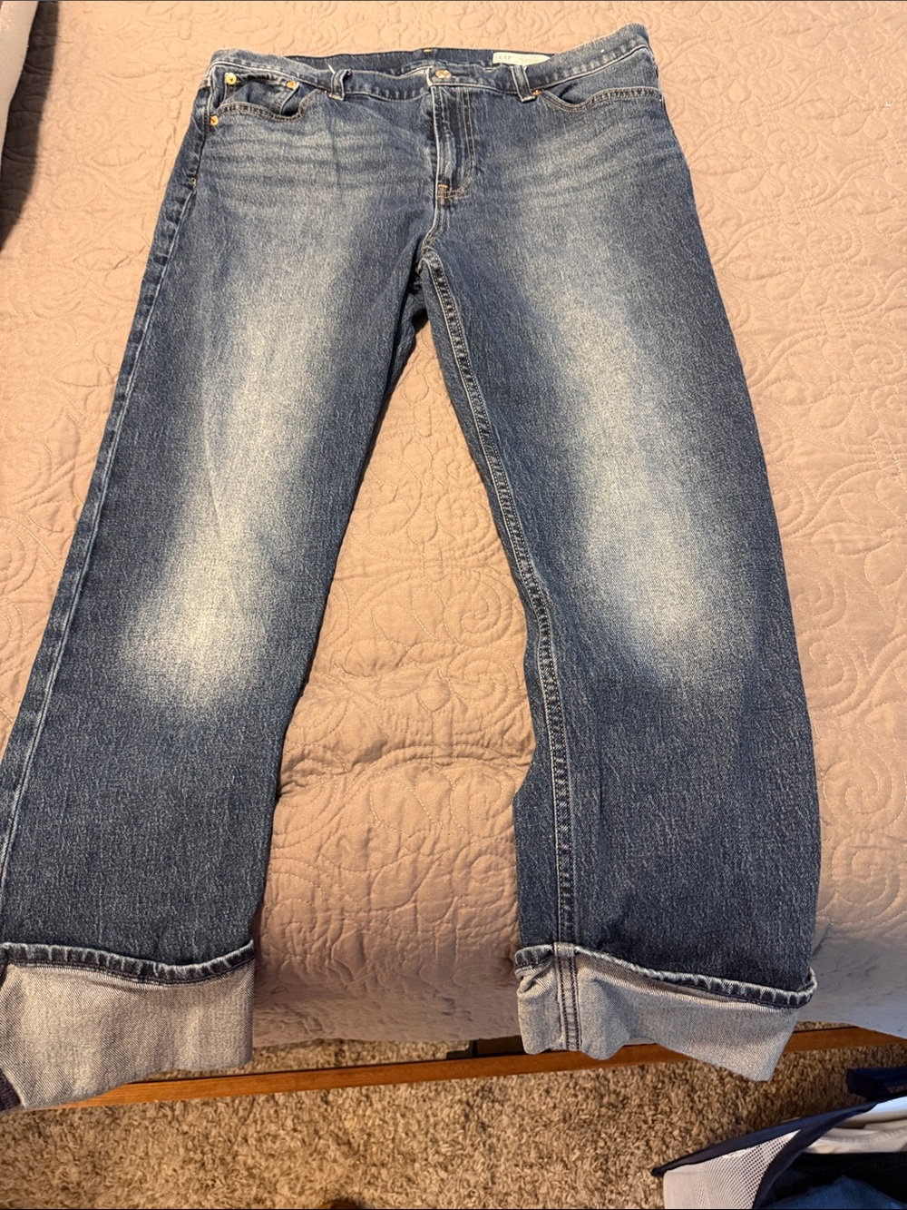 GAP Blue High-Rise '90s Straight Jeans